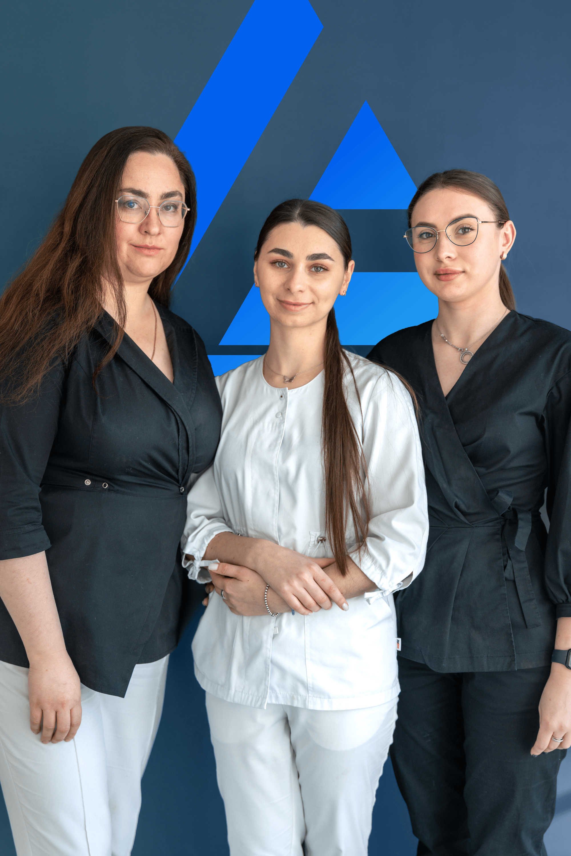 Dentists hanging out outside of the Leadership Academy Space